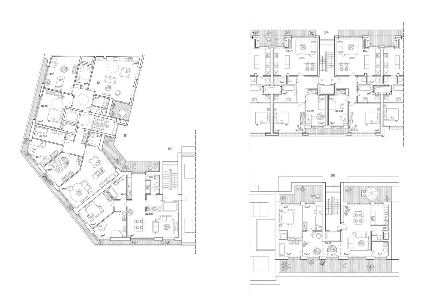 GENERAL JACQUES Circular renovation of social housing, plan typical apartments