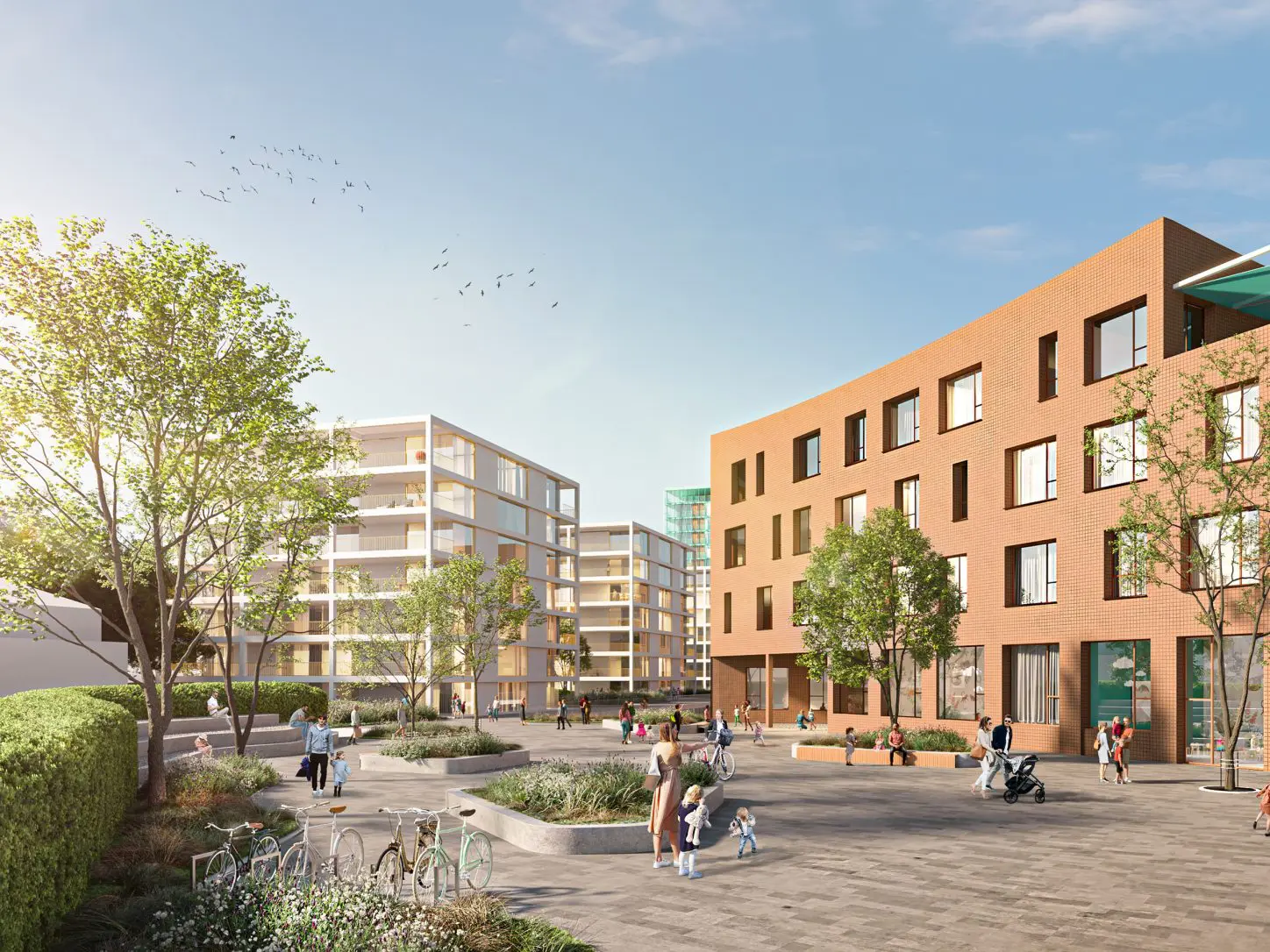 DELEERS Construction of 3 urban villas and productive activities, render 2