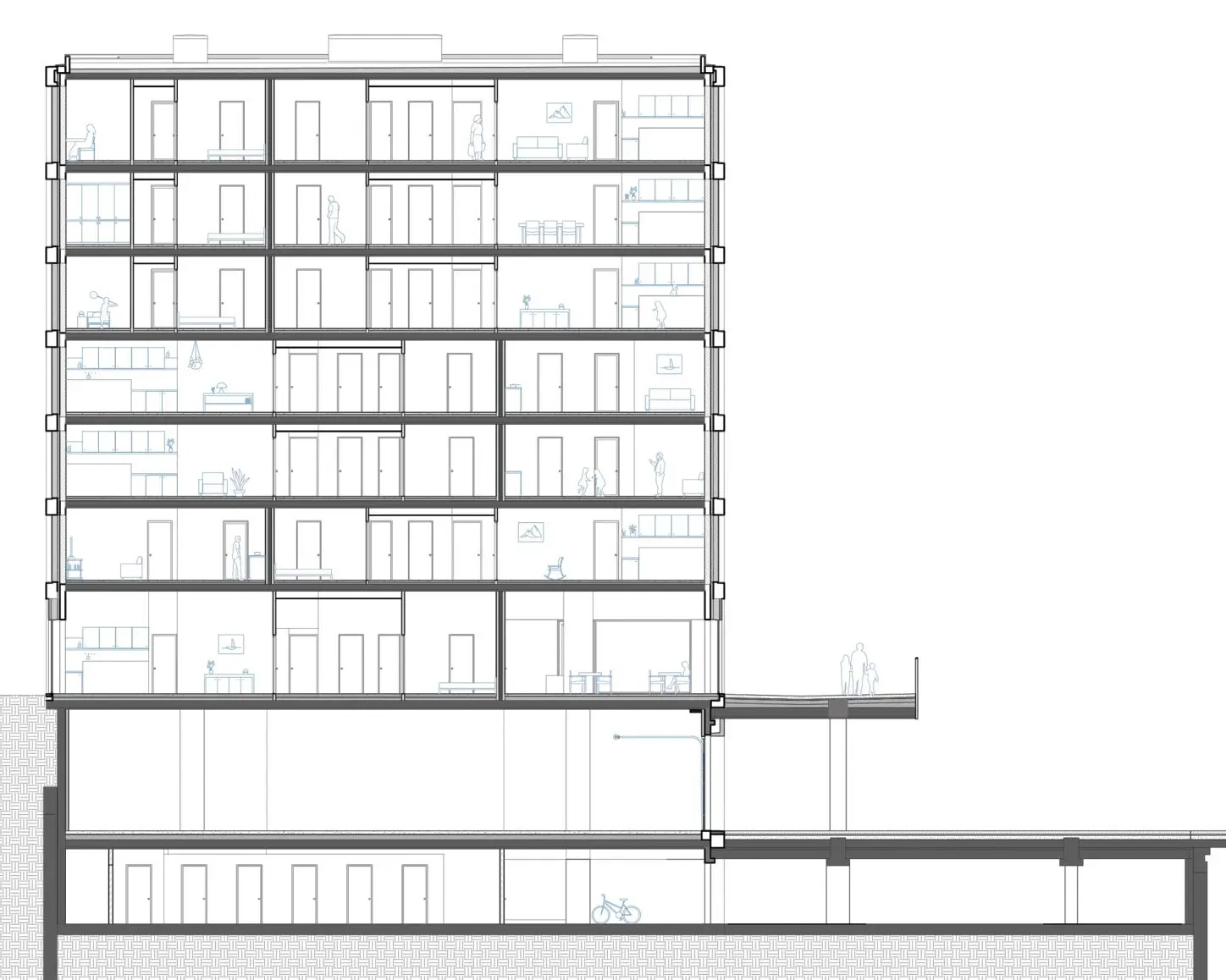 DELEERS Construction of 3 urban villas and productive activities, section