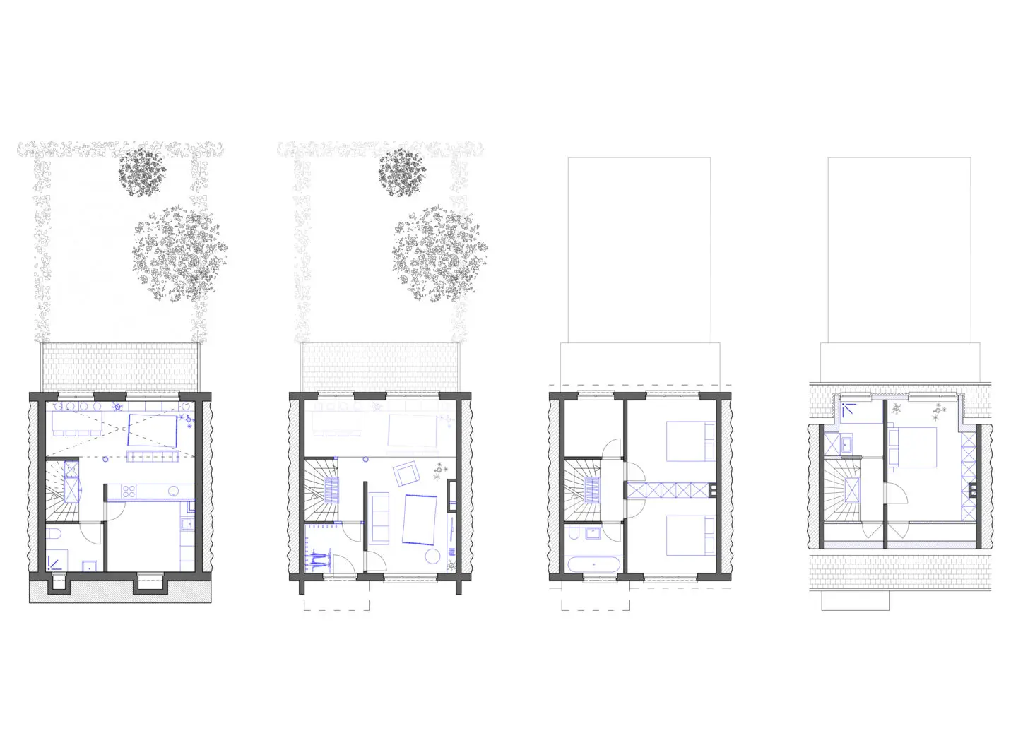 GOLINVAUX Renovation of a single-family house, plans