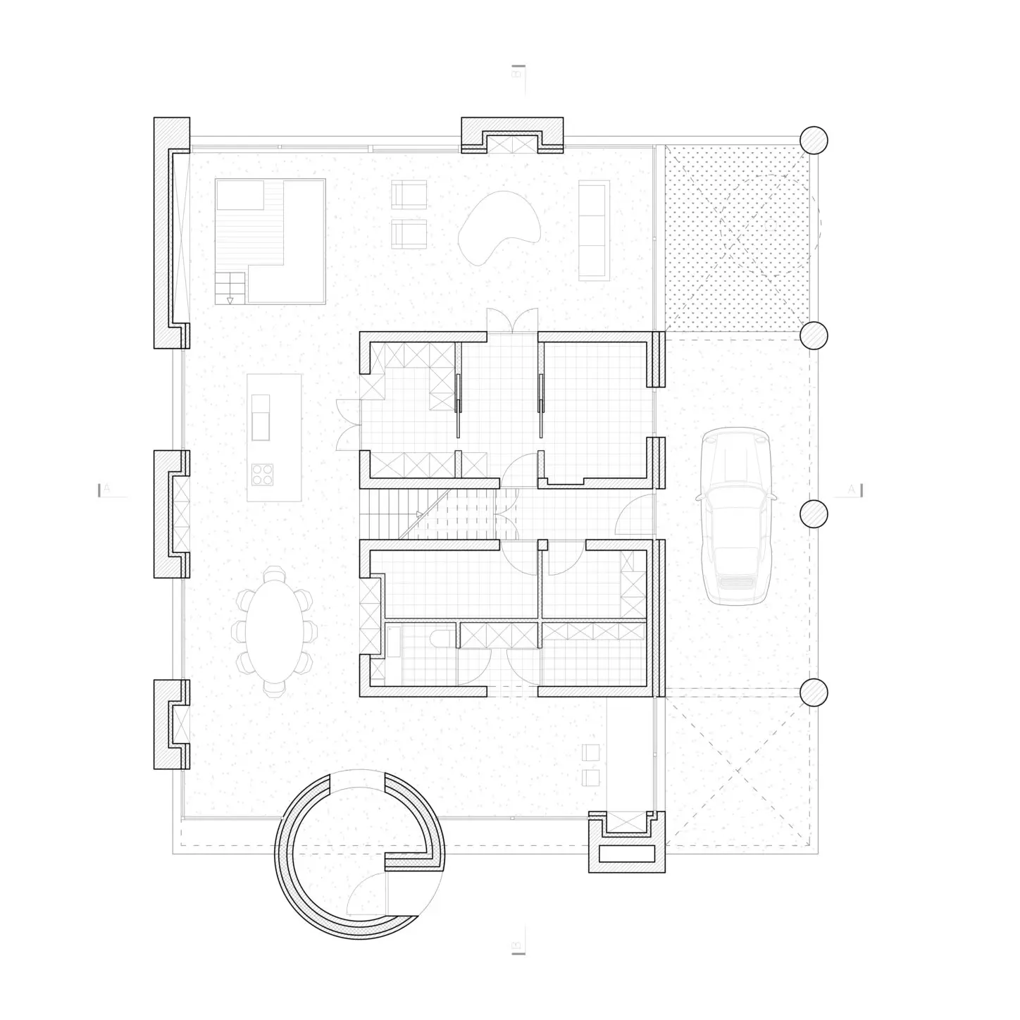 VANDYCK Construction of a single family house, plan ground floor