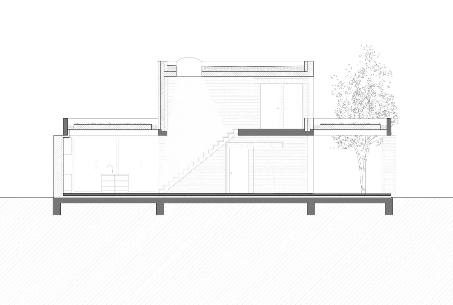 VANDYCK Construction of a single family house, section AA