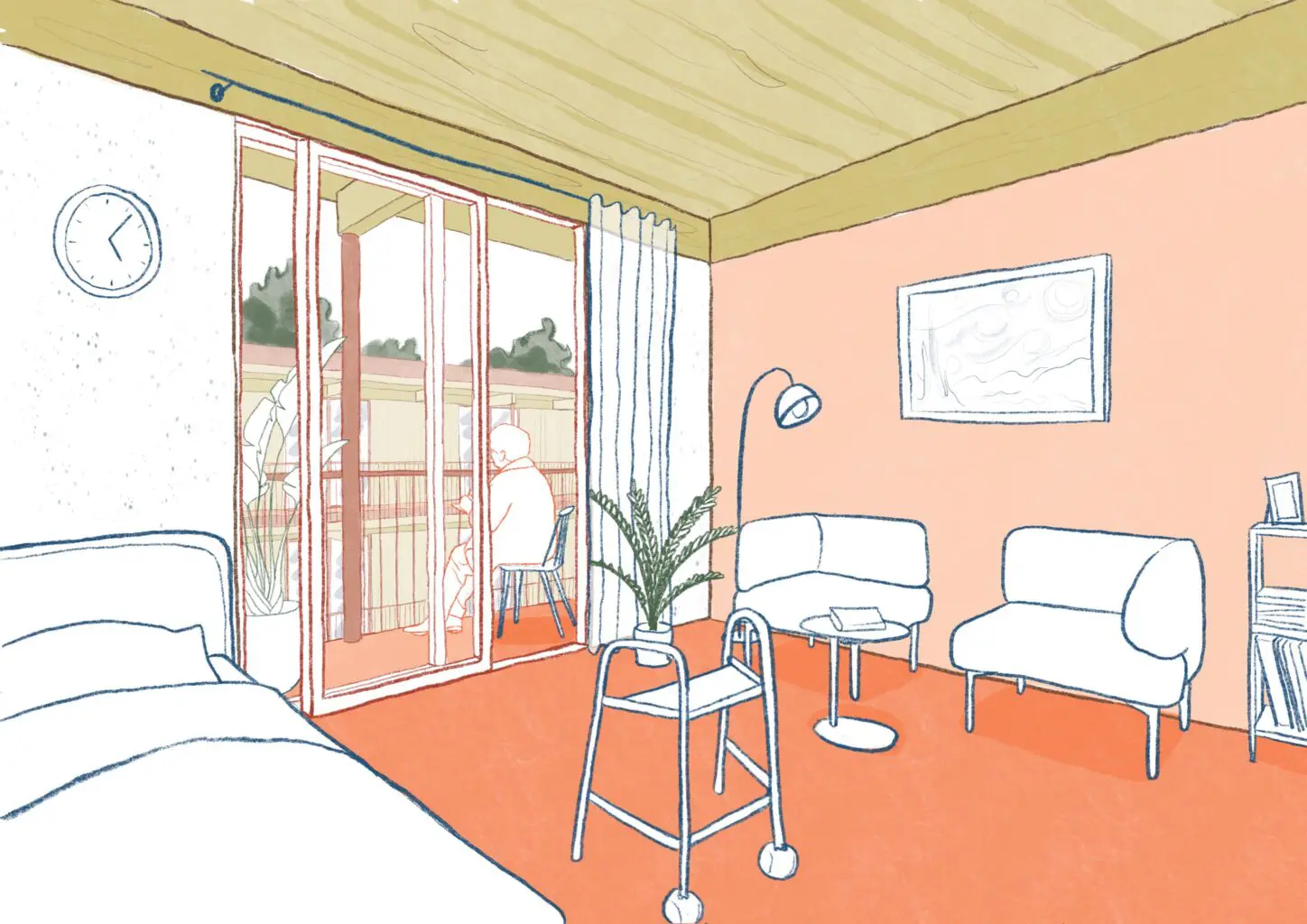 ZEMST Residential care center for the elderly, sketch studio