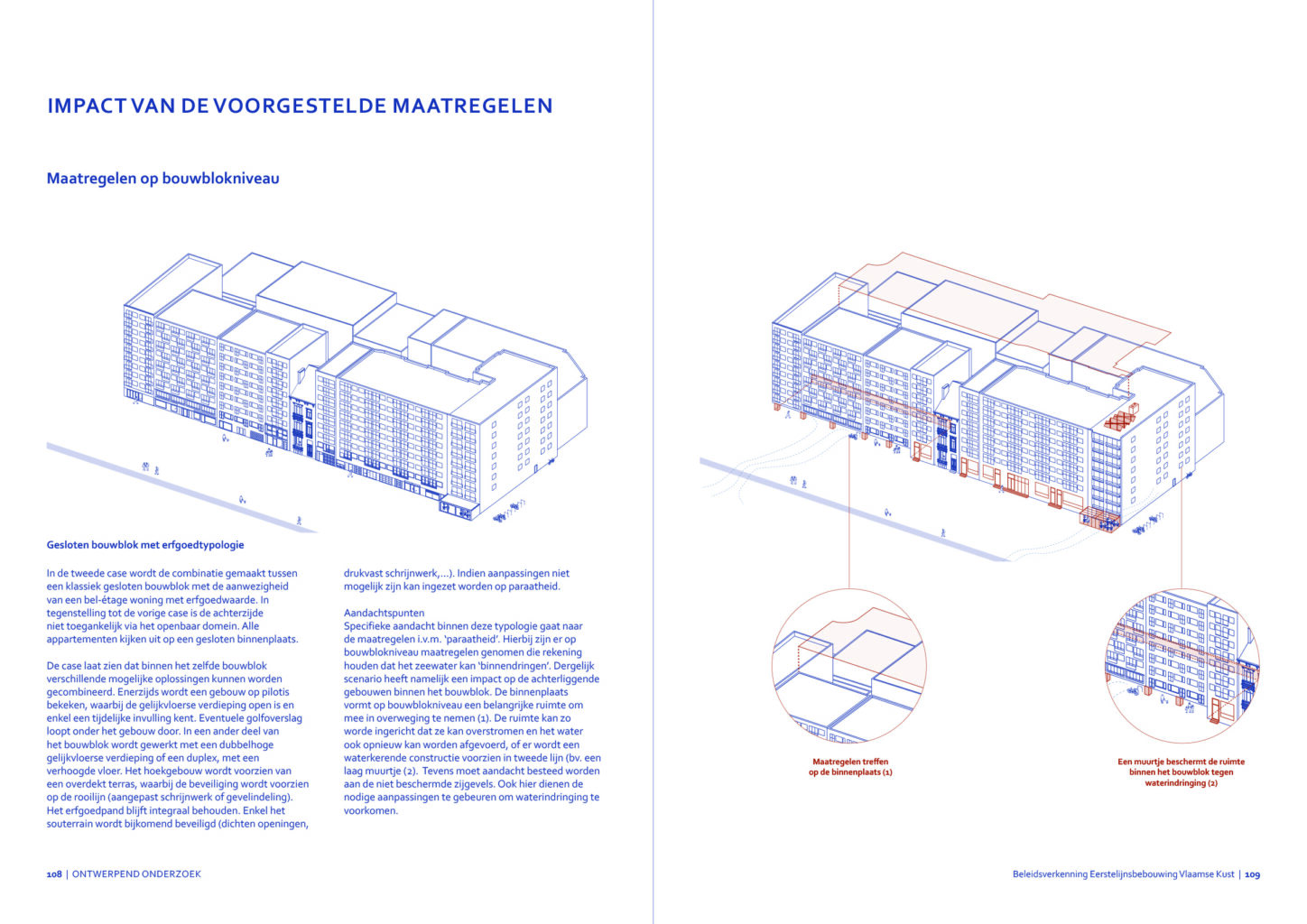 VLAAMSE KUST Study on the effect of rising sea levels on coastal buildings, measures at the level of a coastal building block including a heritage building