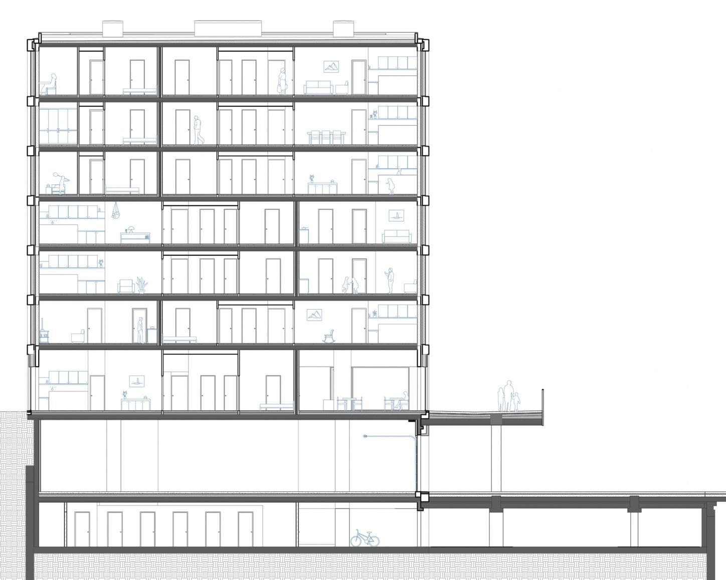 DELEERS Construction of 3 urban villas and productive activities, section